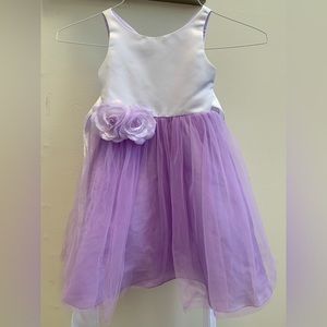 Petite Adele purple and white formal dress, 2T